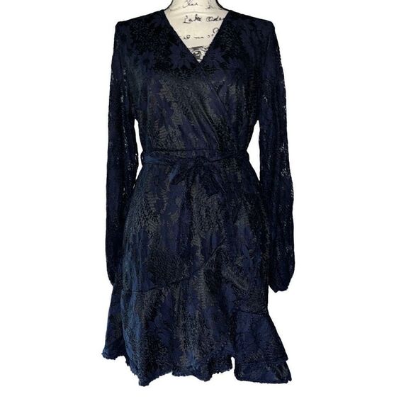 NWT Halfisland long sleeve navy lace dress XL - Picture 1 of 7